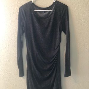Tildon ruched dress in dark grey